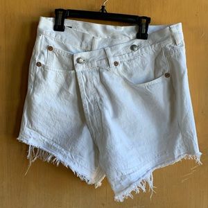 R13 Crossover Denim Shorts